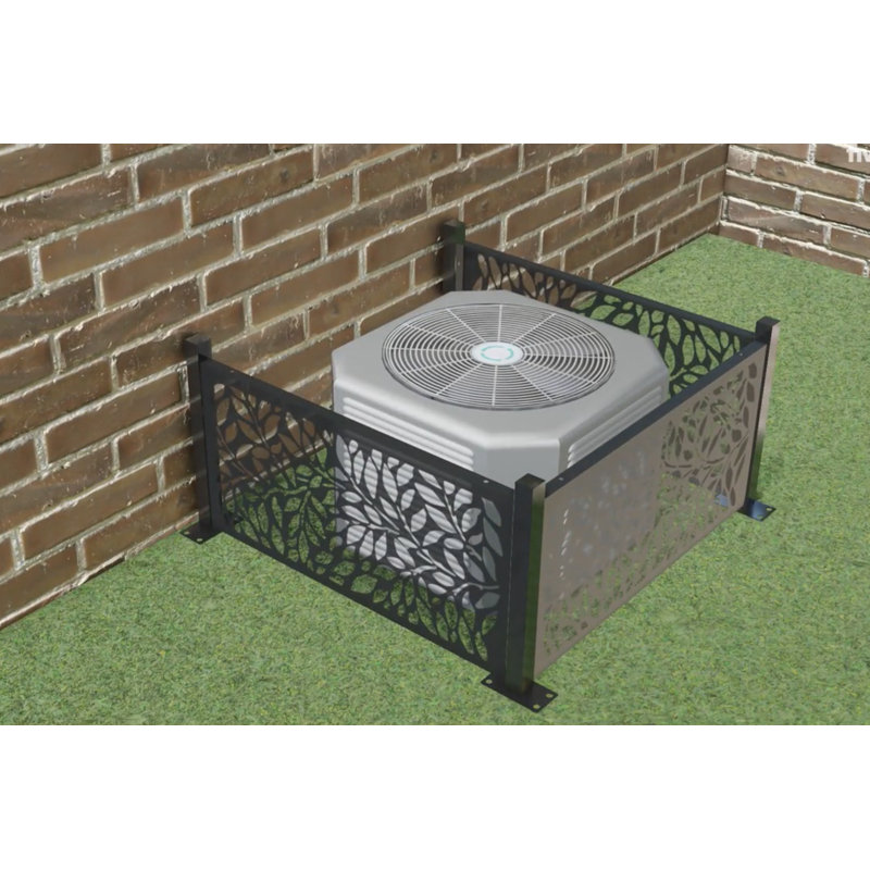 Porpora Laser Cut Metal Decoration Air Conditioner Privacy Screen Wayfair